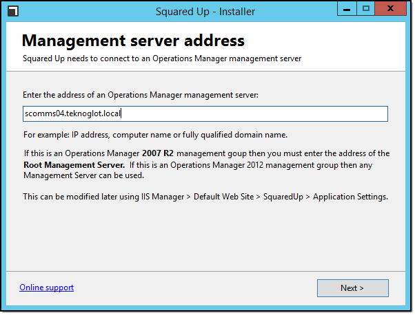 Configuring the Management Server