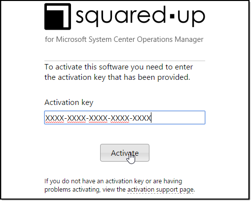 Activation Screen