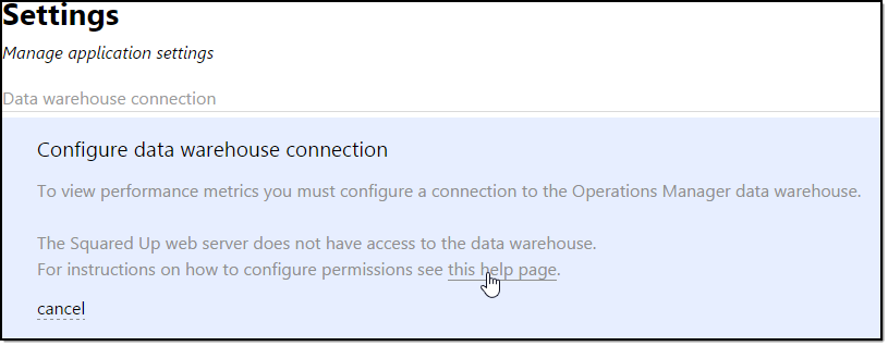 Settings Panel - DW Configuration